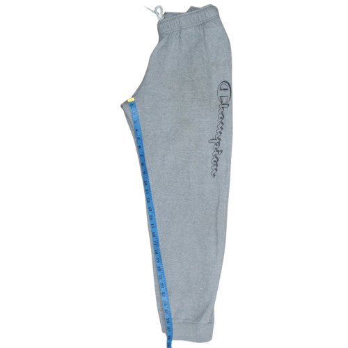 Champion Men's Grey Jogger Sweatpants L Regular Fit Fleece Trousers