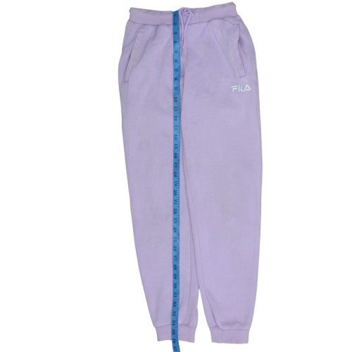 FILA Womens Purple Jogger Sweatpants Size 6 Elastic Waist Fleece Trousers