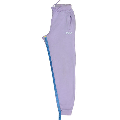 FILA Womens Purple Jogger Sweatpants Size 6 Elastic Waist Fleece Trousers