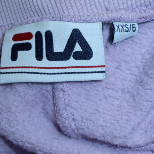 FILA Womens Purple Jogger Sweatpants Size 6 Elastic Waist Fleece Trousers