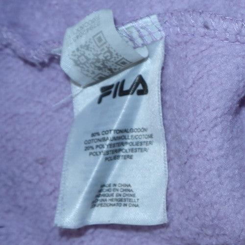 FILA Womens Purple Jogger Sweatpants Size 6 Elastic Waist Fleece Trousers