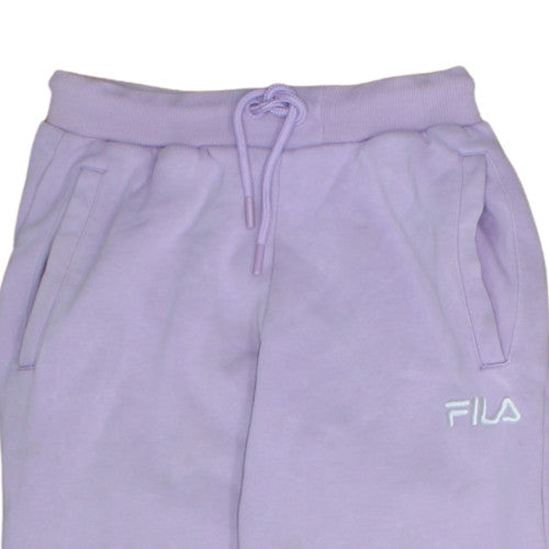 FILA Womens Purple Jogger Sweatpants Size 6 Elastic Waist Fleece Trousers