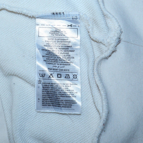 Adidas Boys White 1/2 Zip Fleece Sweatshirt 15-16 Years Originals Logo