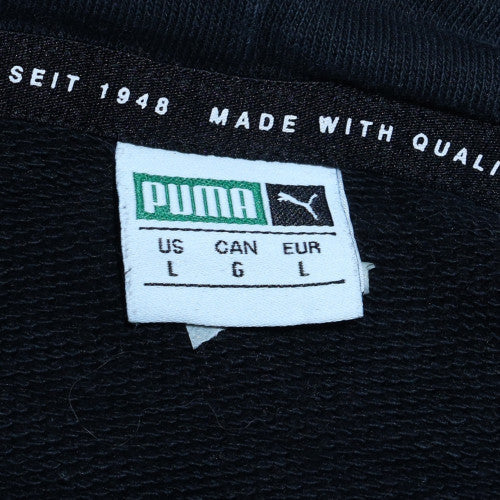 Puma Women's Black Pullover Hoodie Large Logo Sweatshirt