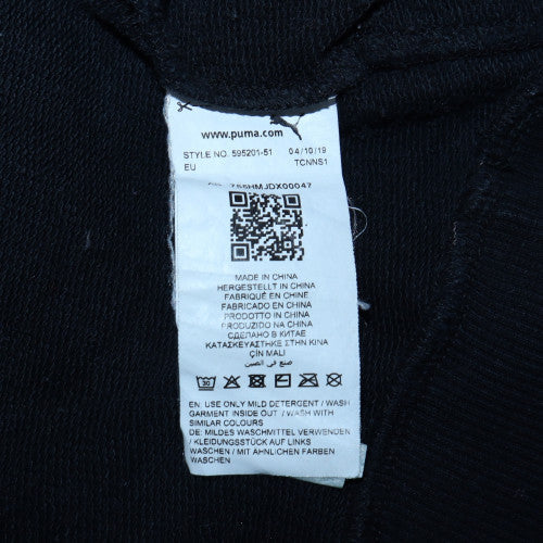 Puma Women's Black Pullover Hoodie Large Logo Sweatshirt