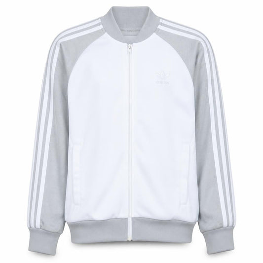 Adidas Men's White & Grey Track Jacket Size S Full Zip Casual Sports