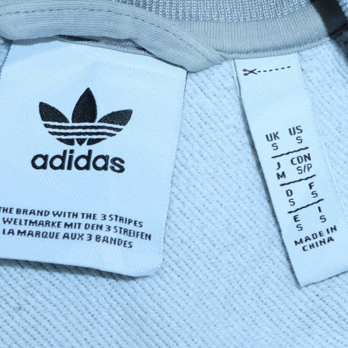 Adidas Men's White & Grey Track Jacket Size S Full Zip Casual Sports
