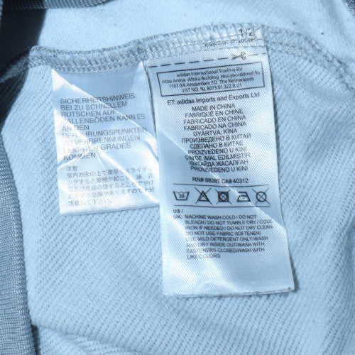Adidas Men's White & Grey Track Jacket Size S Full Zip Casual Sports