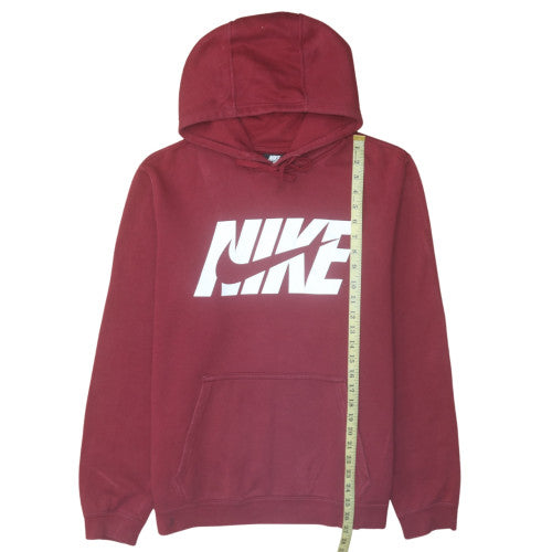 Nike Mens Red Pullover Hoodie Sweatshirt Size M Regular Fit Sportswear