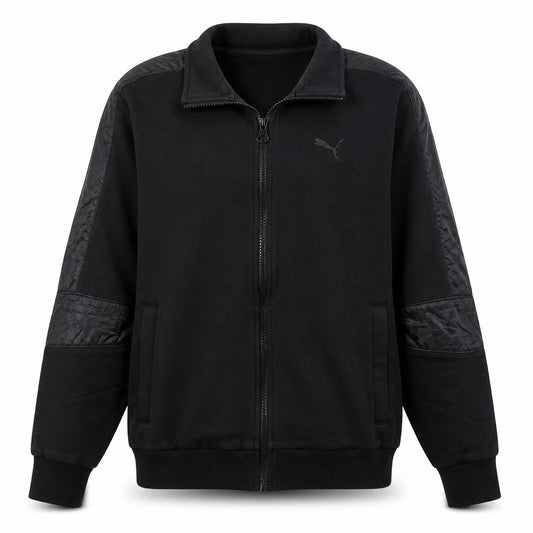 Puma Men's Black Medium Track Jacket Cotton Blend Full Zip