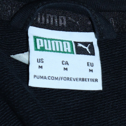 Puma Men's Black Medium Track Jacket Cotton Blend Full Zip