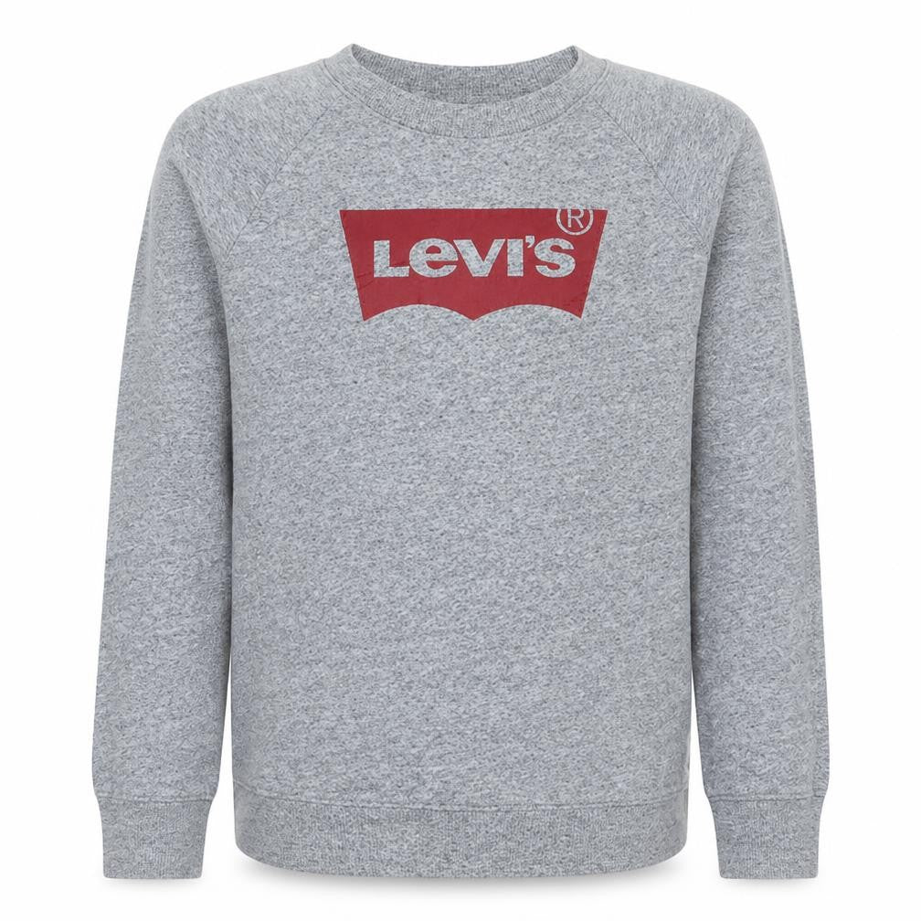 Levi's Men's Grey Crew Neck Graphic Logo Pullover Sweatshirt Size S