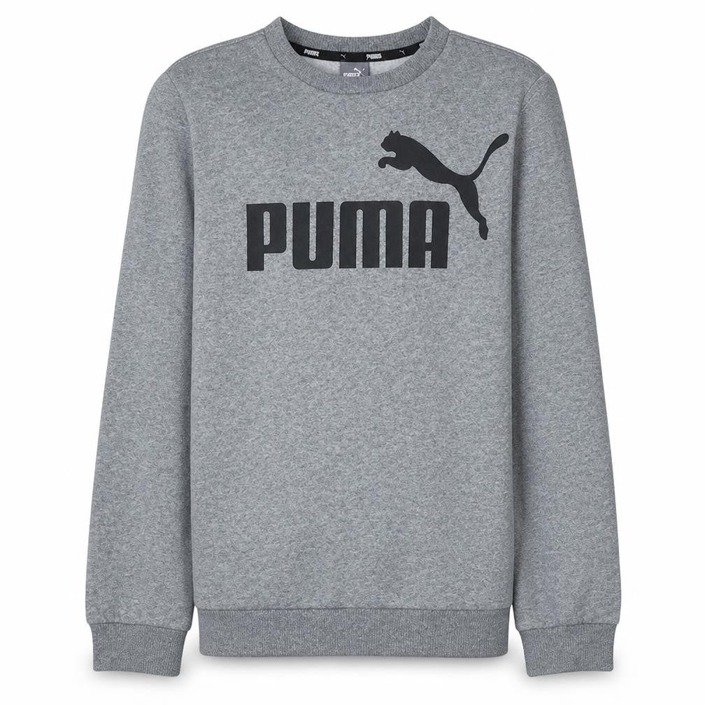 Puma Boys Grey Logo Pullover Sweatshirt 13-14 Years Fleece Regular Fit