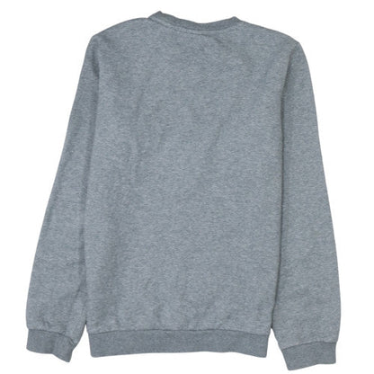 Brand and care label for Puma boys’ grey logo pullover sweatshirt 13-14 years fleece regular fit