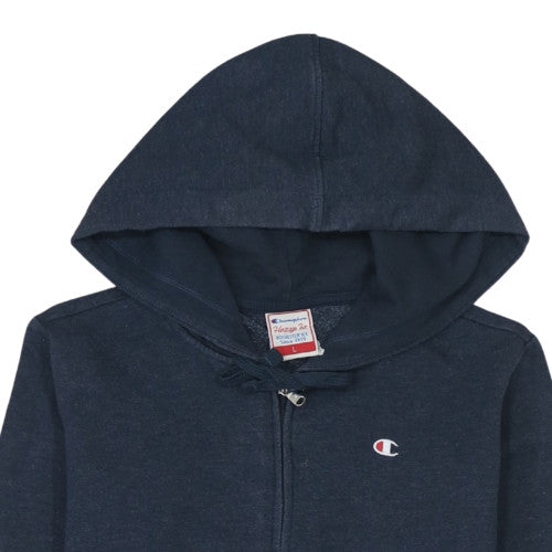 Champion Men's Blue Full Zip Hoodie Size L Heritage Fit Fleece