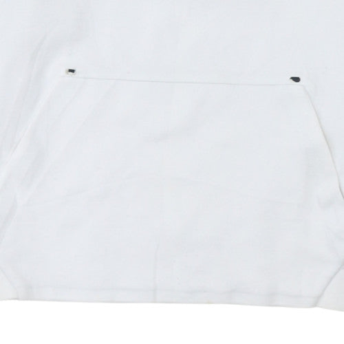 Nike Men's White M Crew Neck Logo Pullover Fleece Sweatshirt