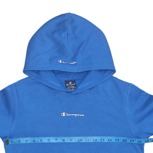 Champion Boys Blue Pullover Hoodie XL 13-14 Years Fleece Logo Sweatshirt