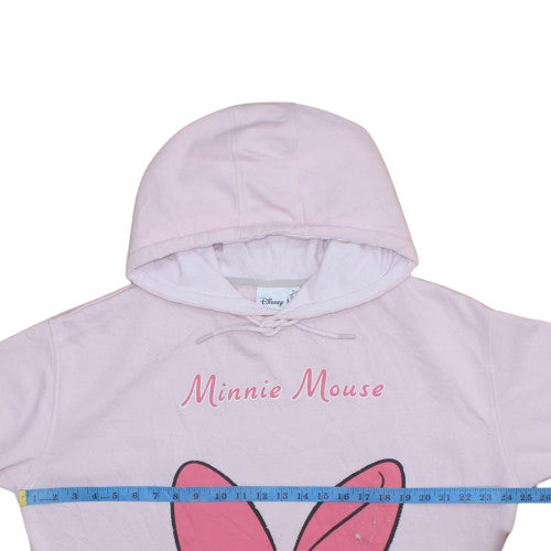 Disney Women Pink Minnie Mouse Hoodie XL Pullover Cotton Blend