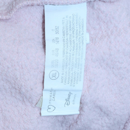 Disney Women Pink Minnie Mouse Hoodie XL Pullover Cotton Blend