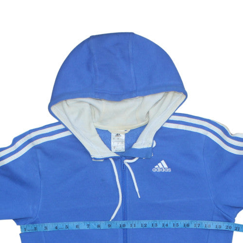 Adidas Men's Blue Full Zip Hoodie Small Sports Fleece