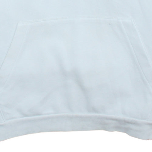 Adidas Men's White Pullover Hoodie Medium Fleece Sportswear
