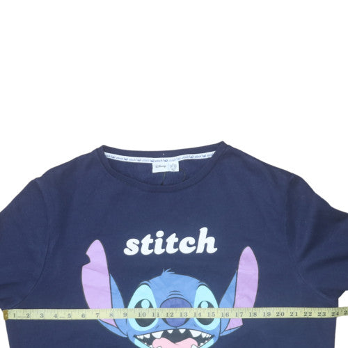 Disney Womens Navy Stitch Sweatshirt XL 18/20 Pullover Cotton Casual