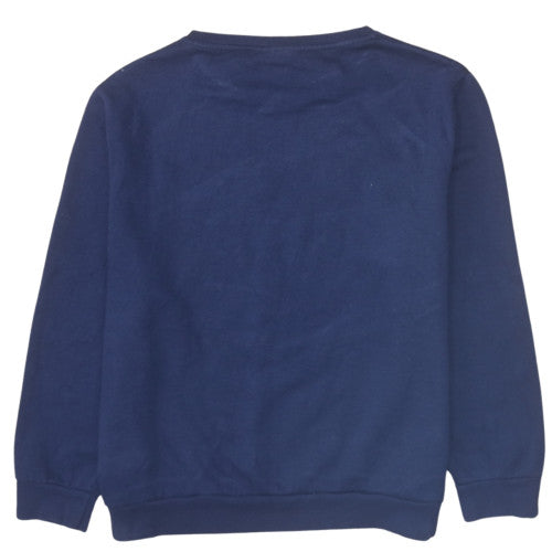 Disney Womens Navy Stitch Sweatshirt XL 18/20 Pullover Cotton Casual