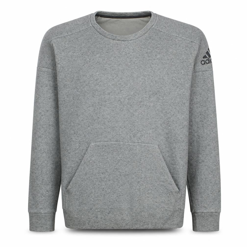 Adidas Men's Grey Pullover Sweatshirt Size S Regular Fit