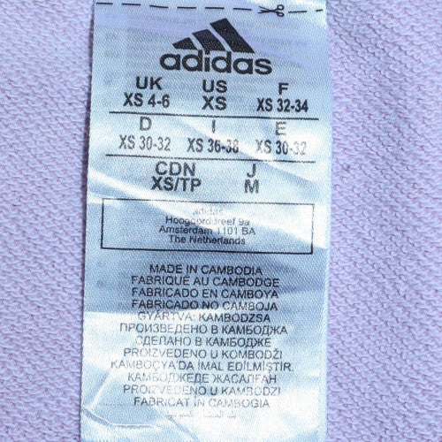 Adidas Women's Pink Crew Neck Pullover Sweatshirt XS Cotton Blend