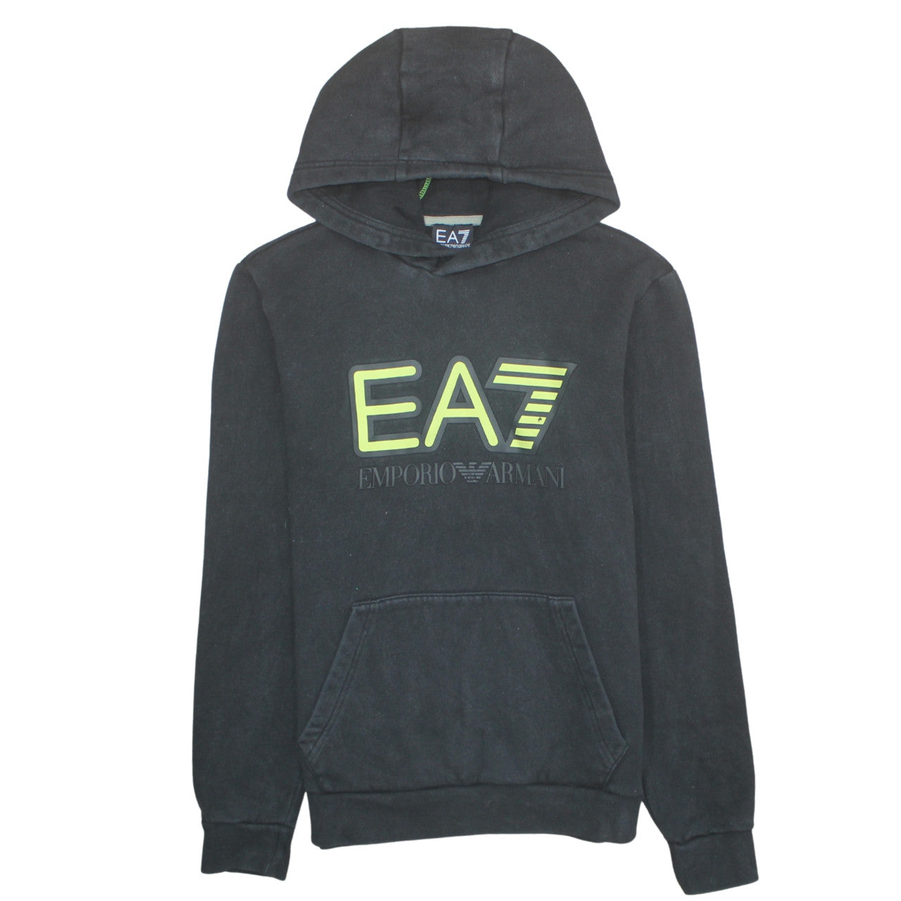 Emporio Armani EA7 Men's Black Pullover Hoodie Size S Regular Fit