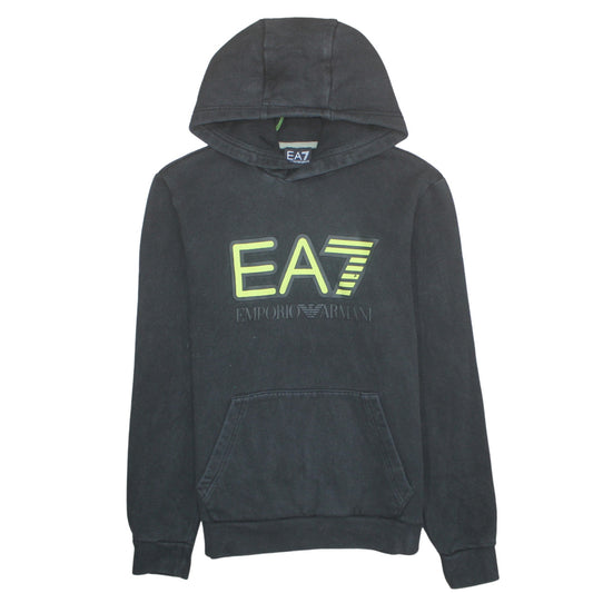Emporio Armani EA7 Men's Black Pullover Hoodie Size S Regular Fit