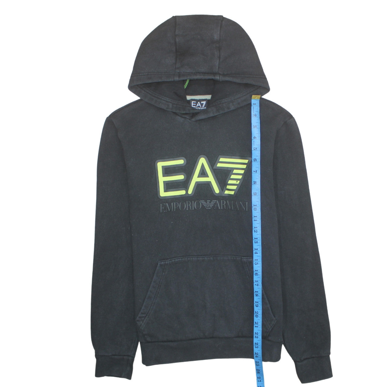 Emporio Armani EA7 Men's Black Pullover Hoodie Size S Regular Fit