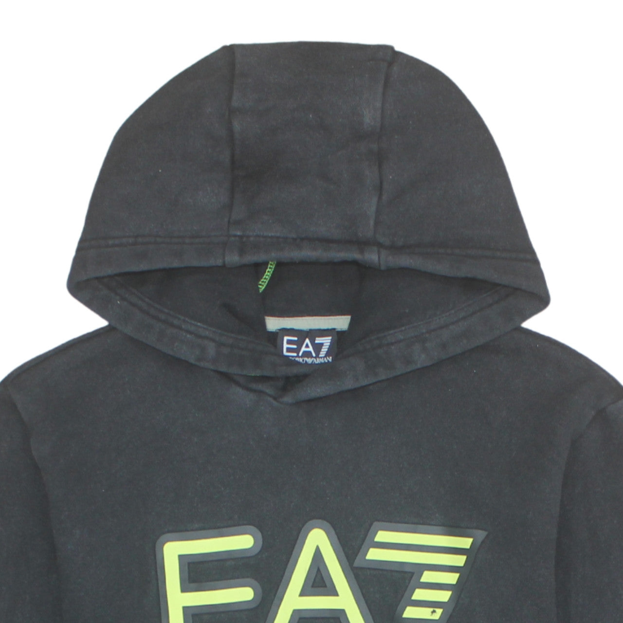 Emporio Armani EA7 Men's Black Pullover Hoodie Size S Regular Fit
