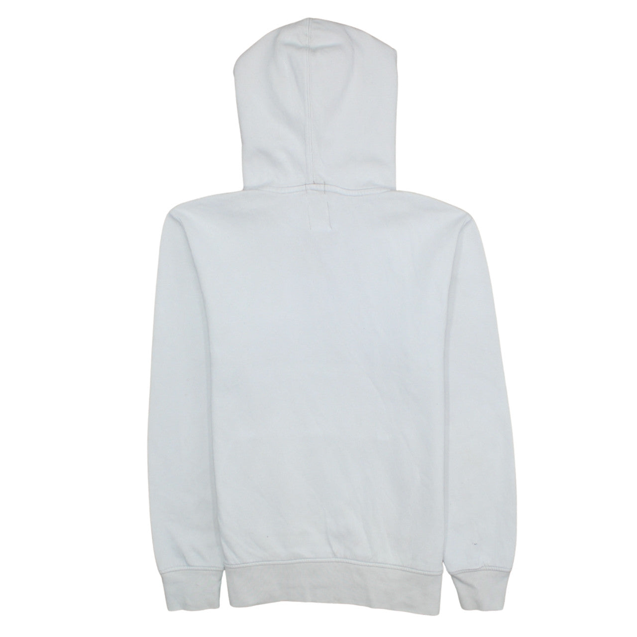 GAP Men's White Pullover Hoodie S Retro Rainbow Stripe Fleece Sweatshirt