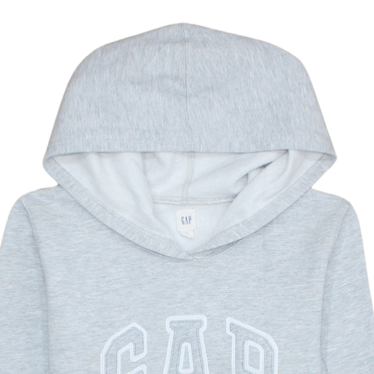 GAP Womens Grey Pullover Hoodie M Cotton Blend Logo Casual