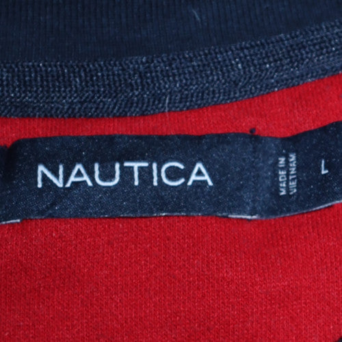 Nautica Men's Blue Crew Neck Pullover Sweatshirt L Embroidered Logo