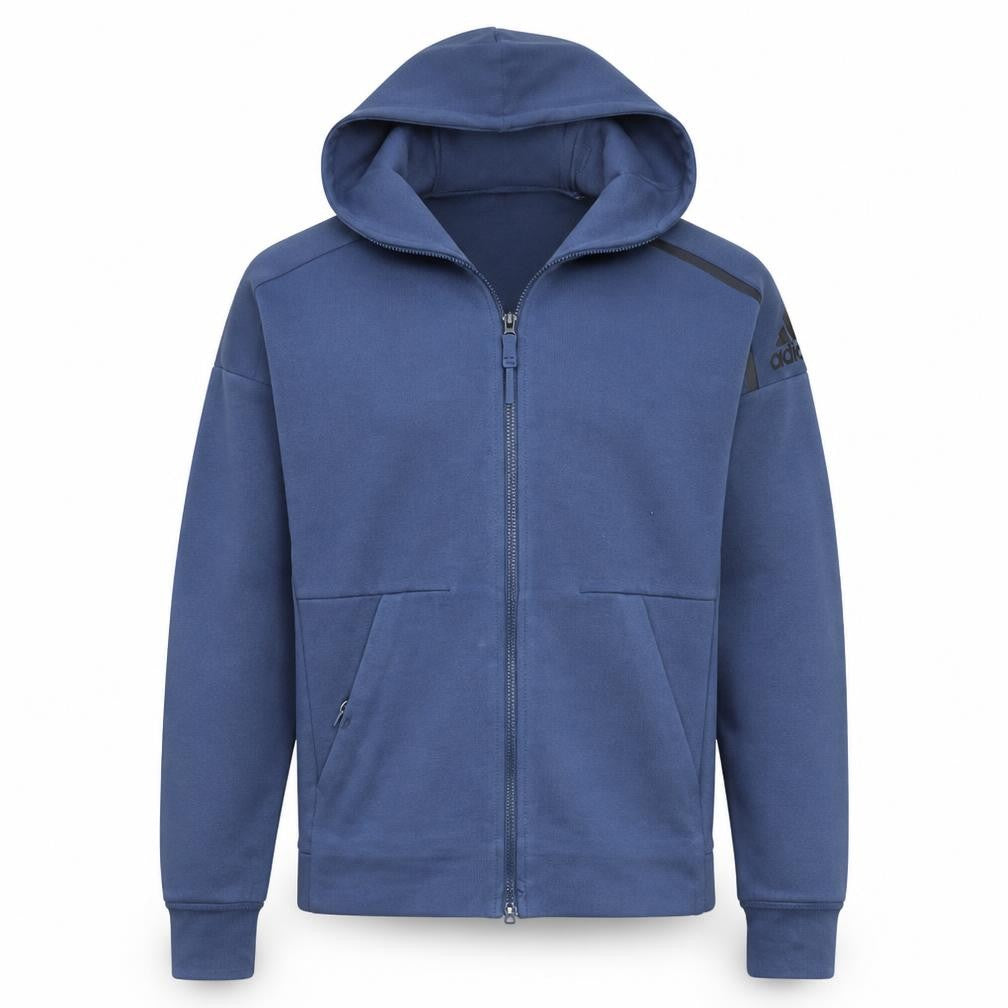 Adidas Men's Blue XS Full Zip Hoodie Sweatshirt