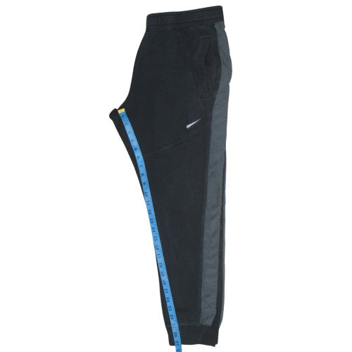 Nike Men's Black Jogger Activewear Trousers L Fleece Side Stripe