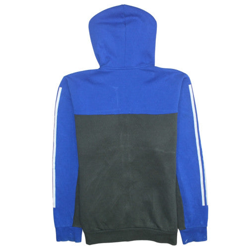 Adidas Mens Blue Black Full Zip Hoodie Size L Hooded Sweatshirt
