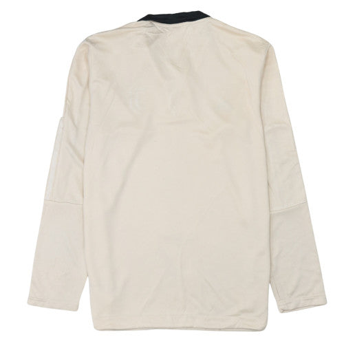 Adidas Men's Beige L 1/4 Zip Football Sweatshirt