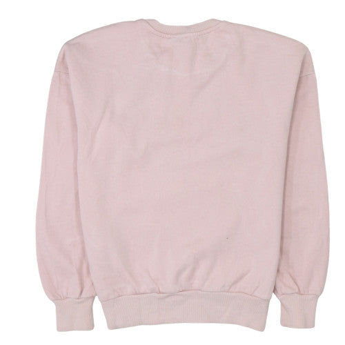 Disney Women Pink Sweatshirt Small Crew Neck Pullover by Lefties