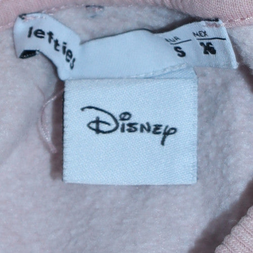 Disney Women Pink Sweatshirt Small Crew Neck Pullover by Lefties