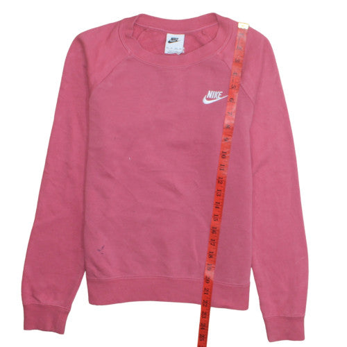 Nike Womens Pink XS Pullover Sweatshirt Crew Neck Logo Jumper