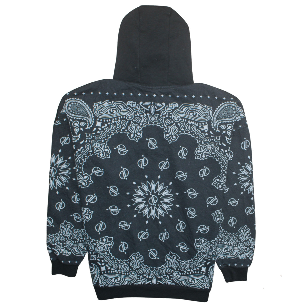 Ellesse Womens Black Paisley Pullover Hoodie Size 12 Polyester