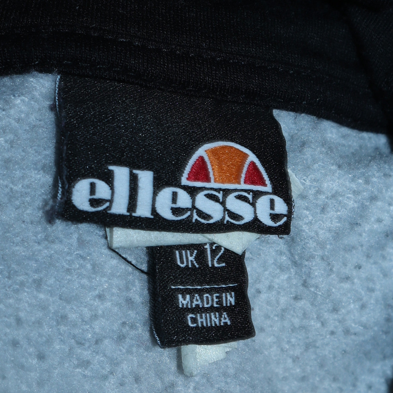 Ellesse Womens Black Paisley Pullover Hoodie Size 12 Polyester