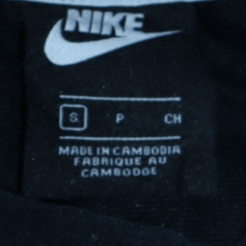 Nike Men's Black Small Pullover Sweatshirt with Logo Zip Pocket