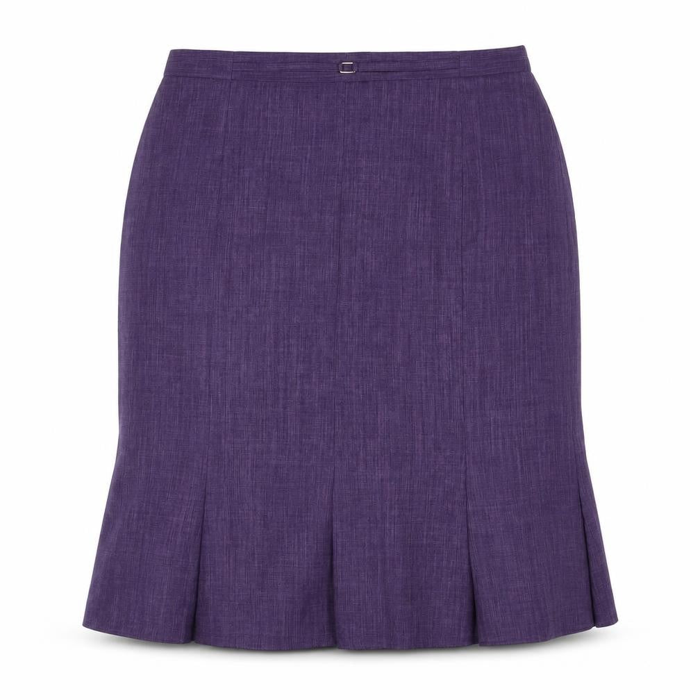 Damart Womens Purple Midi Straight Skirt Size 20 Lined Twill Business