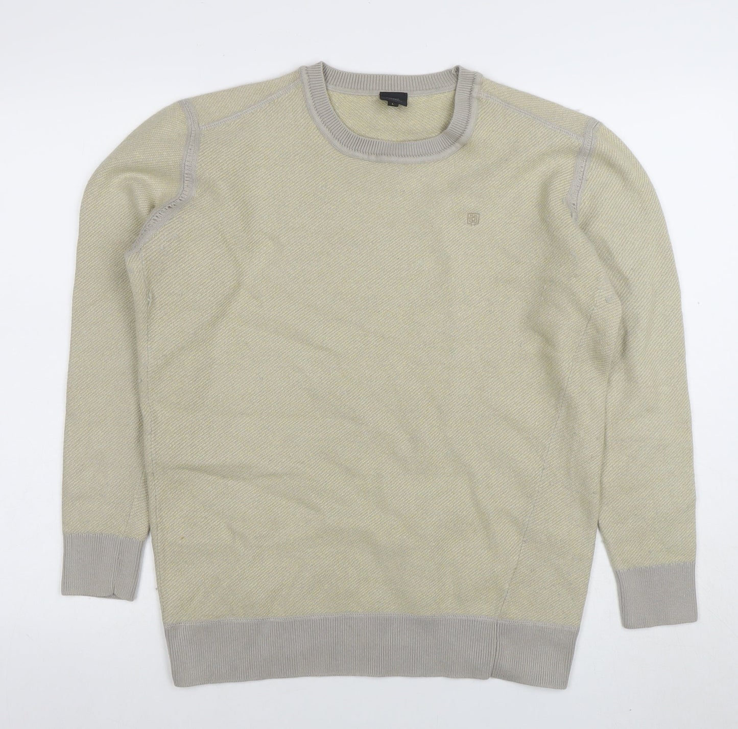 Freesoul Womens Beige Crew Neck Knit Jumper Size L