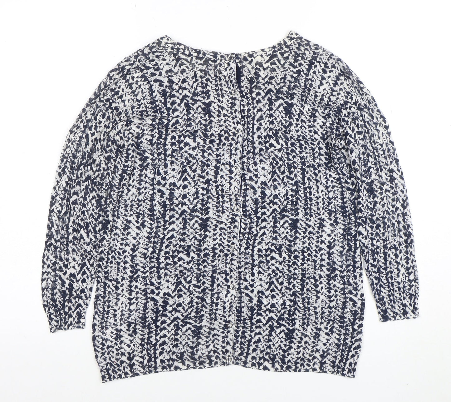 Whistles Womens Blue White XS Lightweight Cotton Knit Jumper