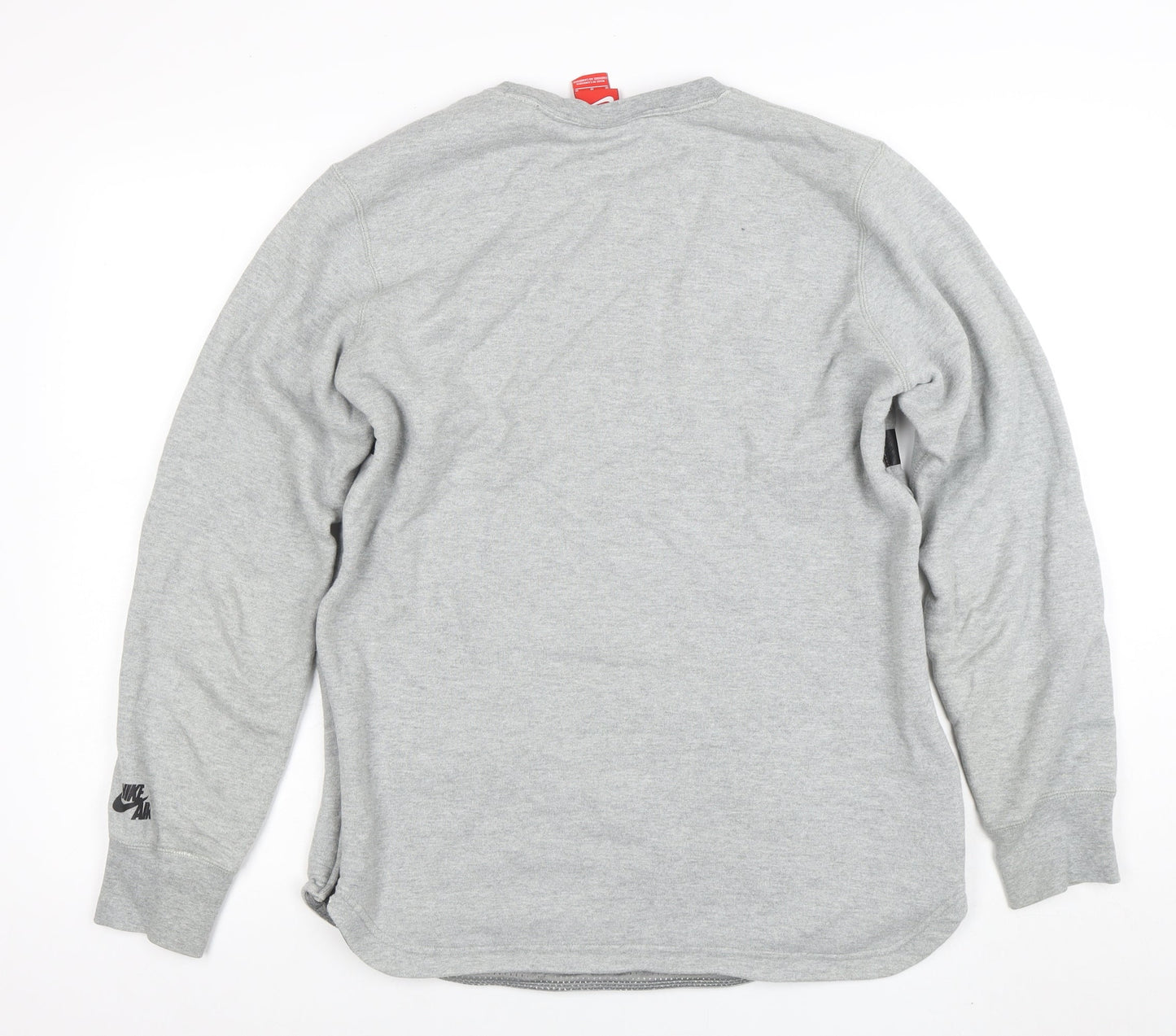 Nike Men’s Grey Graphic Sweatshirt M Pullover Long Sleeve